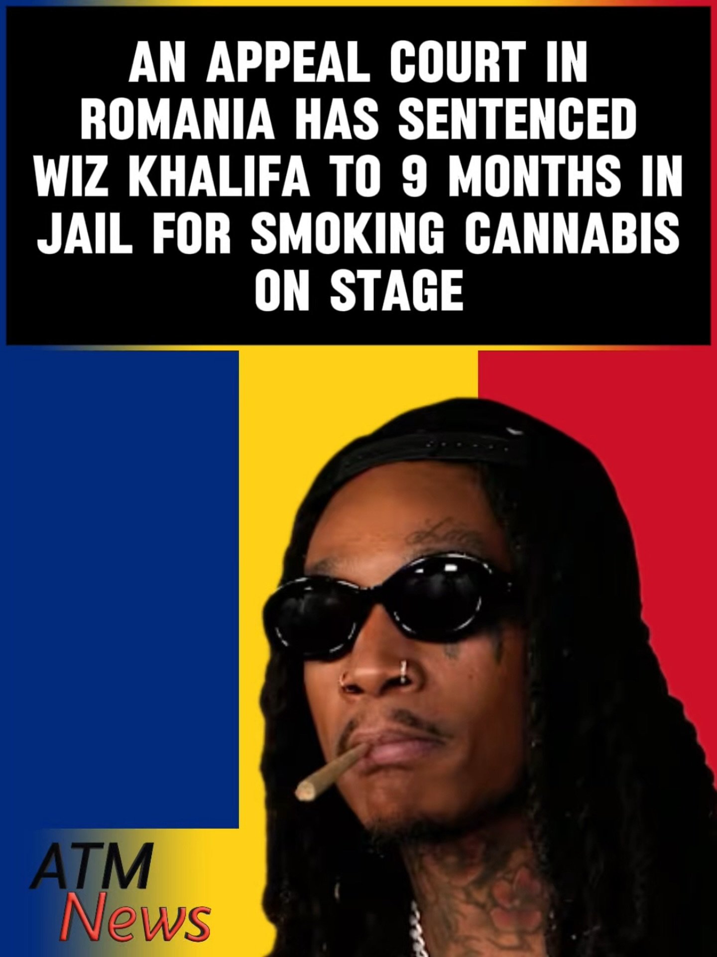 Oh Boy!!! An Appeal Court in #Romania sentenced #WizKhalifa to 9 months in jail for smoking #Cannabis on stage during the "Beach, Please!" festival in July 2024.
—
Following his conviction on drug possession charges, a lower court in Romania imposed an $830 fine, but prosecutors appealed the sentence, resulting in the 9 months of jail time. 
—
It is unclear whether they will seek extradition since Wiz is an #American citizen living in the #USA.