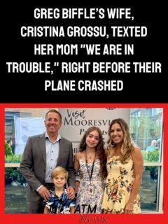 #CathyGrossu, mother of #GregBiffle’s wife Cristina, revealed to @people that her #daughter texted her "We are in trouble," minutes before their plane crashed at #StatesvilleAirport.
—
Cathy also shared that they visited her the day before (December 17) and that they were very happy to go on their #trip.