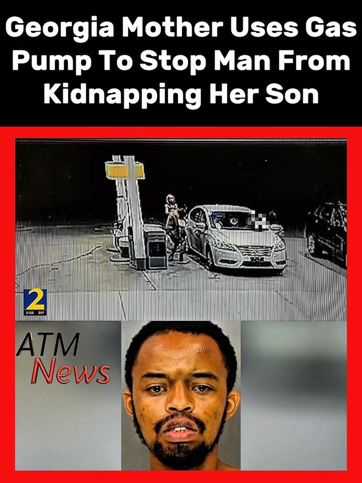 A new video released by the #CobbCounty police shows the moment a man approached a mother pumping gas at a #Shell while her two children were in the car. He then allegedly attempted to kidnap one of the children. The child can be seen running around the #car, with the #suspect chasing him, while the mother used the pump to stop him.