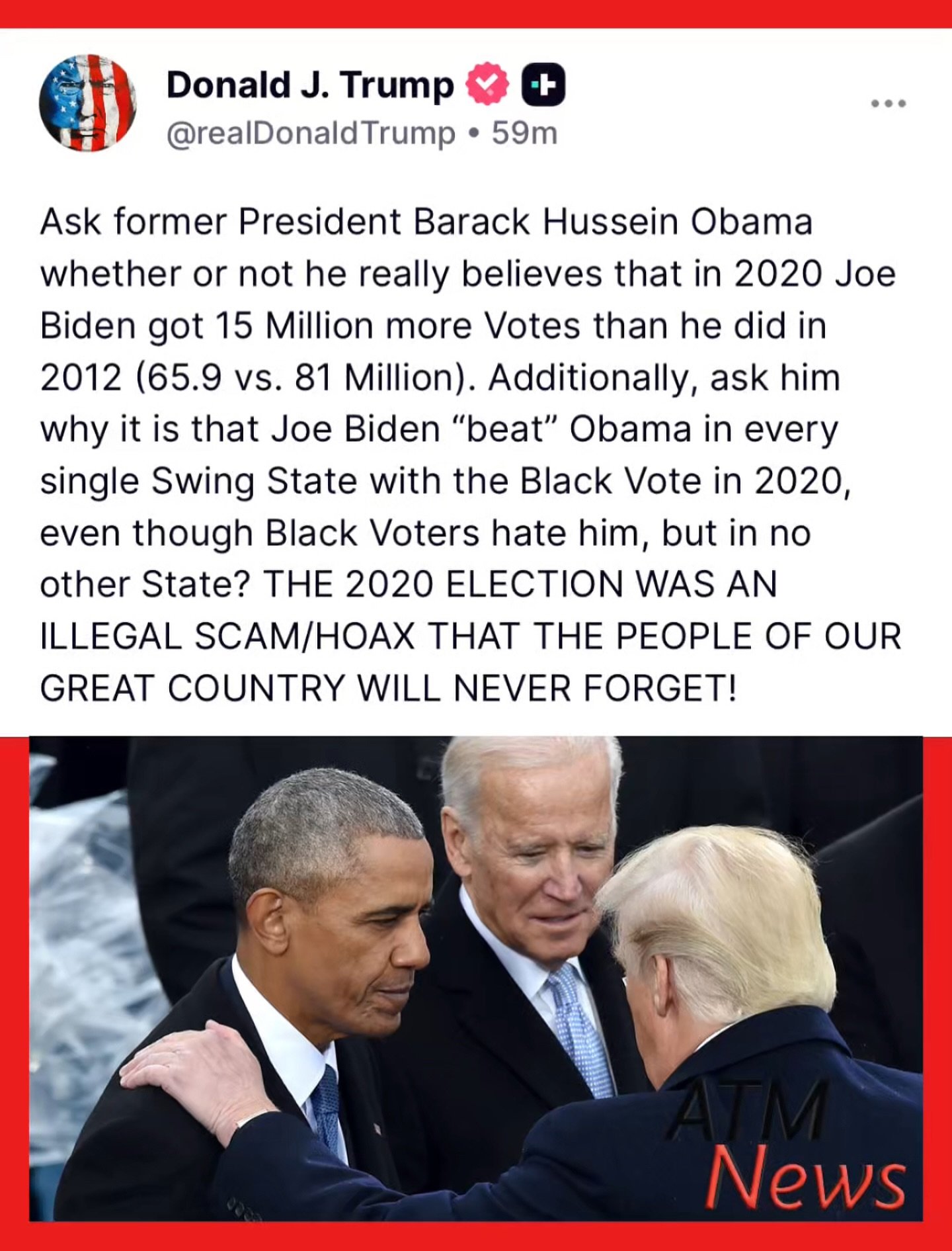 #Trump took to Truth Social last night to double down on claims that the 2020 #PresidentialElection was rigged and stolen from him.