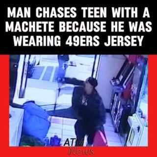 A grown man armed with a #machete chased a 17-year-old boy into a laundromat in #Pomona, CA, last Saturday, simply because the boy was wearing a San Francisco 49ers jersey, the boy’s dad, who owns the laundromat, said.
—
At one point, the dad locked the glass doors, but the unidentified madman shattered the glass with the machete. 
—
According to @abc7la, authorities will be investigating the incident.