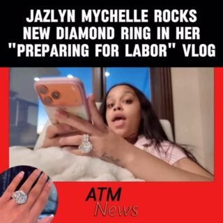 As she prepares to welcome her 3rd #child with her husband, rapper #NBAYoungboy, social media influencer #JazlynMychelle posted a "Preparing for Labor & Delivery Vlog," and fans were quick to notice the new #BlingBling on her finger 💍