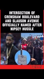 The city of #LosAngeles has officially named the intersection of Crenshaw Boulevard and Slauson Avenue after late rapper #NipseyHussle. It will now be known as "Nipsey Hussle Square."
—
#LaurenLondon, her son #KameronCarter, and other members of Nipsey’s family spoke during the ceremony.