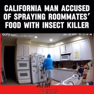 A #SantaClarita man identified as 42-year-old Timothy Bradbury was arrested on Tuesday after surveillance footage allegedly showed him spraying his #roommates’ food with Raid #InsectKiller.
—
The roommates, a couple, said they began getting sick in October 2025, and during their last visit to the doctor, they were told they may have been victims of poisoning. That is what led them to check their cameras.
—
The couple said that Bradbury had been making their lives difficult in other ways as well. For instance, he allegedly cut their clothes, damaged their car, and even broke into their room multiple times to steal items. They said they called the police on many occasions, but lacked tangible evidence.
—
Bradbury’s family revealed he has mental disability. After his arrest, he has been released pending proceedings.
—
🎥 @ktla5news