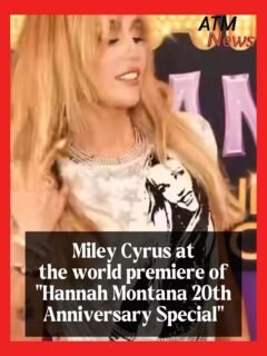 #MileyCyrus had that #HannahMontana glow 😍 at the world premiere of "Hannah Montana 20th Anniversary Special."