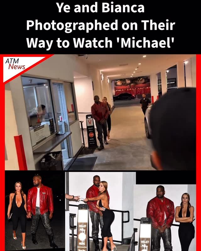 #Ye and #Bianca were photographed on Friday night as they stepped out to watch the MJ biopic.—🎥 @backgrid_usa via TMZ