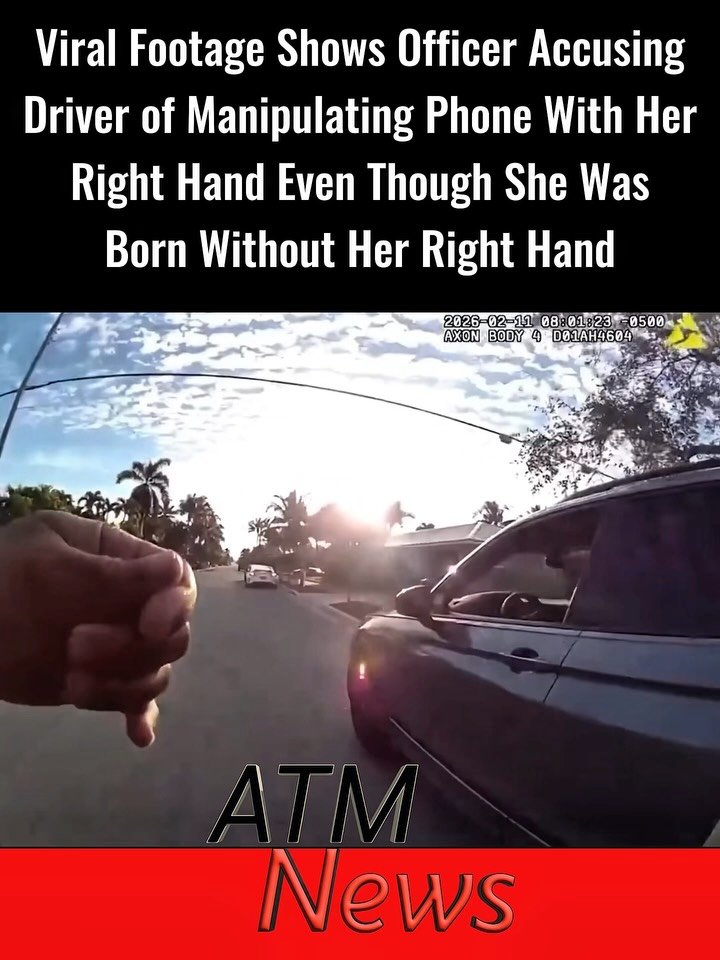 🤣🤣🤣! This can't be real! A now-viral video shows the moment a #PalmBeachCounty Sheriff’s deputy stopped 36-year-old #KathleenThomas during a distracted driving enforcement operation in Lake Worth Beach, Florida, and claimed to have seen her manipulate her phone with her right hand.—In response, Thomas raised her right arm to show she didn't have a right hand. Instead of facing reality and letting go of the accusation, the deputy doubled down, issuing a $116 citation, only to request a dismissal for lack of evidence just before the court hearing.