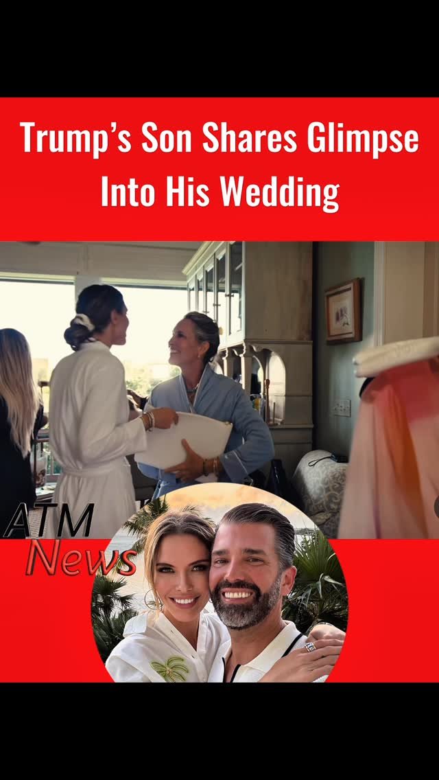 Trump’s son, #DonJr, and his new wife, #BettinaTrump, shared images from their intimate #wedding.