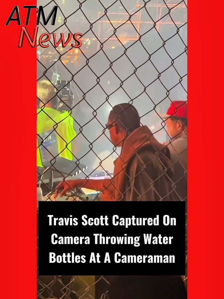 #TravisScott faces online criticism after he was seen throwing water bottles at a #cameraman who was blocking his view during a concert on June 27.