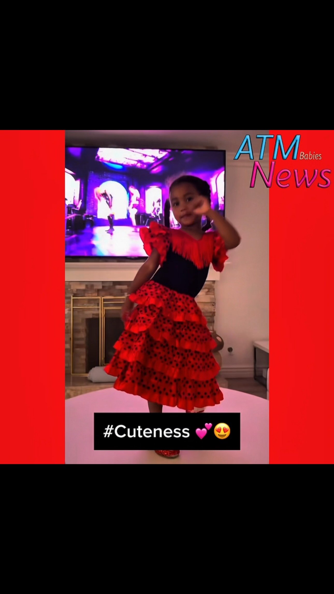 Aww💕😅! Diddy’s daughter, #LoveCombs, looks so #cute in her dress doing her little #dance 💃