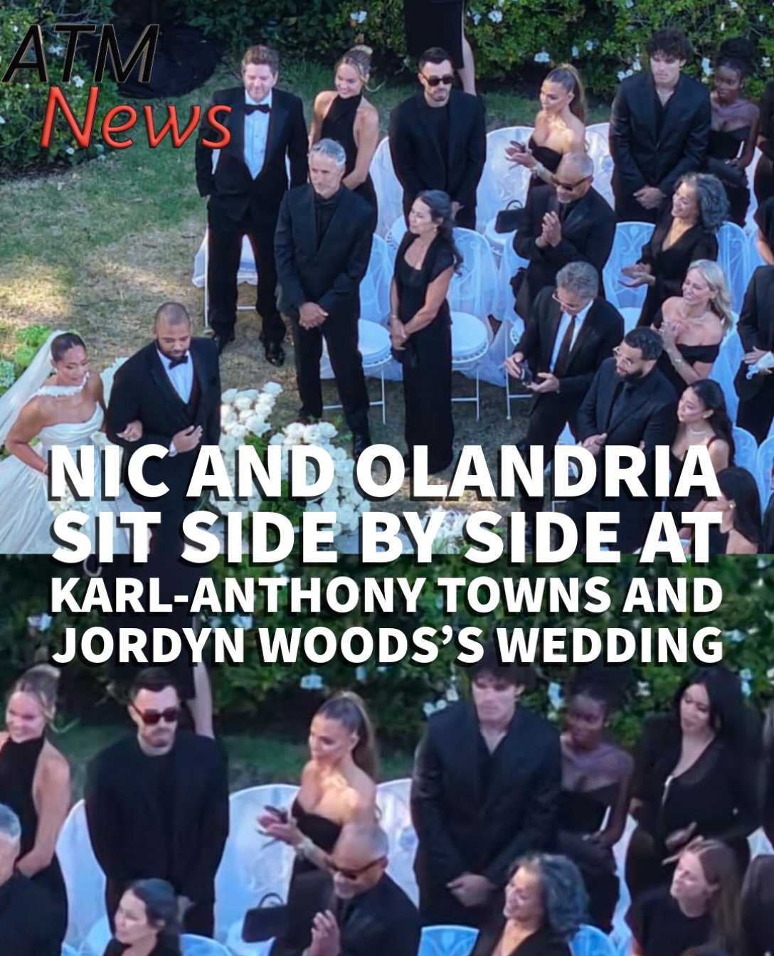 #Nic and #Olandria sitting side by side at Jordyn Woods and Karl-Anthony Towns’ wedding despite their recent #breakup has fans asking questions 👀!
