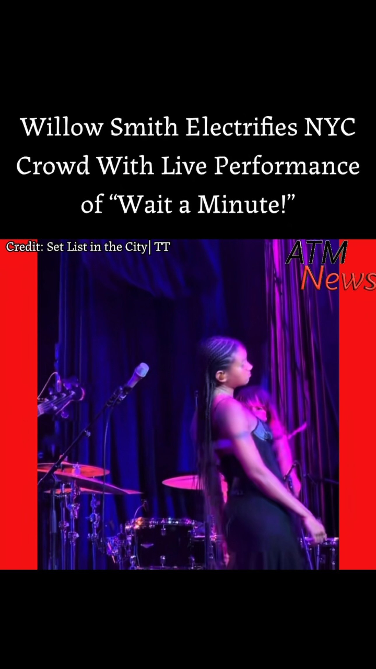 Willow Smith knew exactly how to end the night! 🔥 The singer closed out her recent show at Sony Hall in New York City with an electrifying performance of her viral hit “Wait a Minute!” And years after its release, the song still hits just as hard! 🎶—🎥 @setlistinthecity