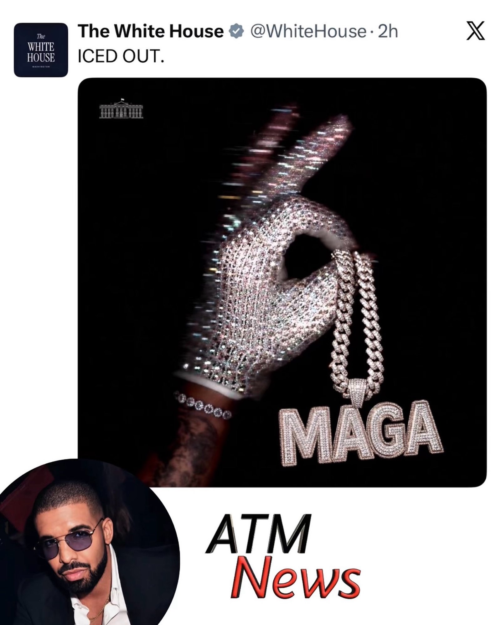 #TheWhiteHouse shows support for #Drake’s new album.