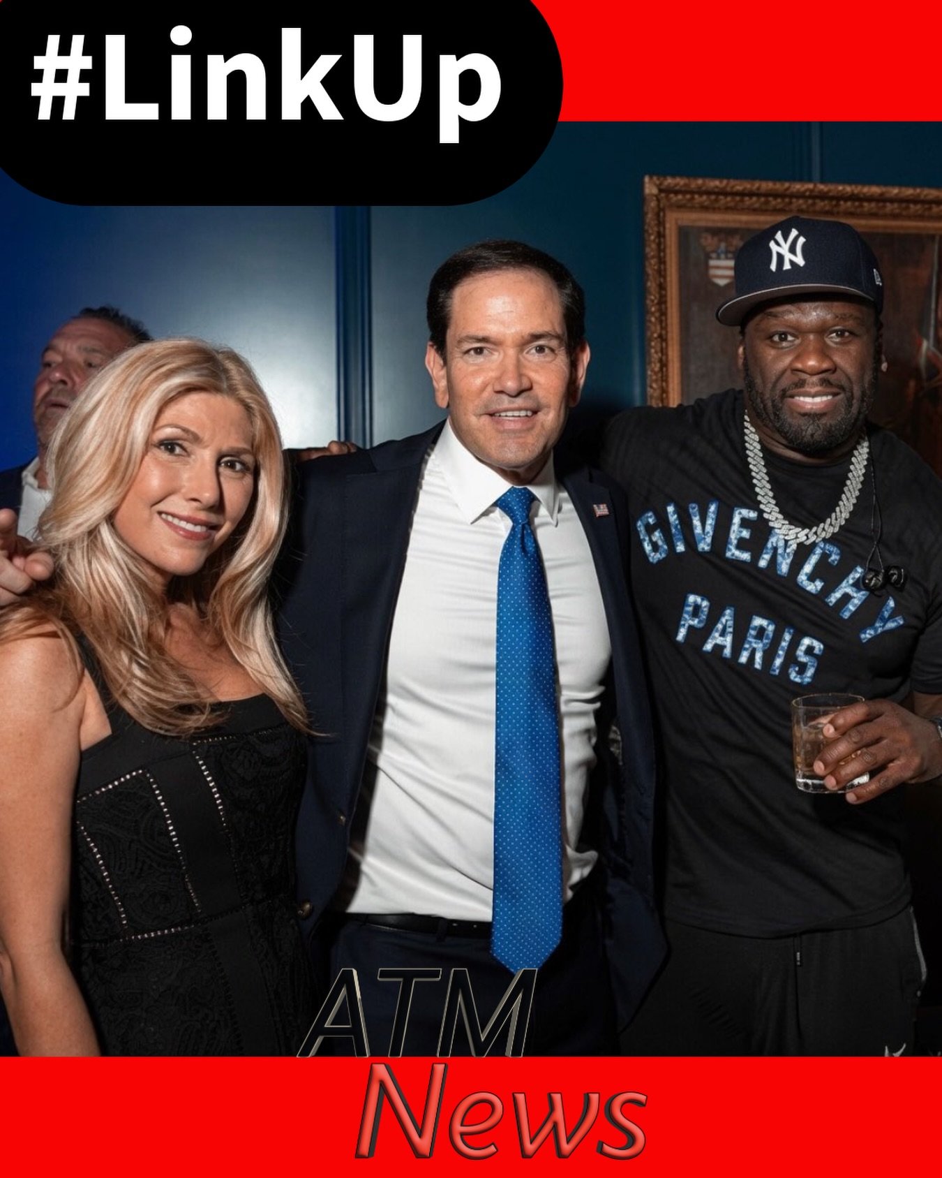 #50Cent poses with #MarcoRubio and his #wife.