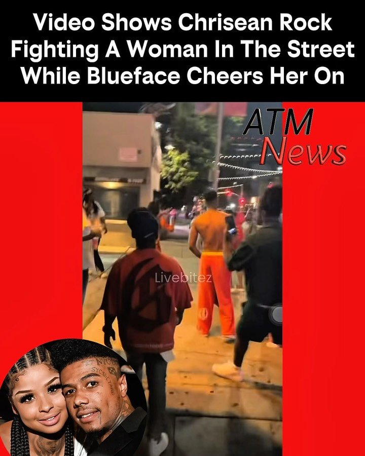 #Viral video appears to show #ChriseanRock getting into a #fight while with Blueface and his crew. —🎥 @livebitez