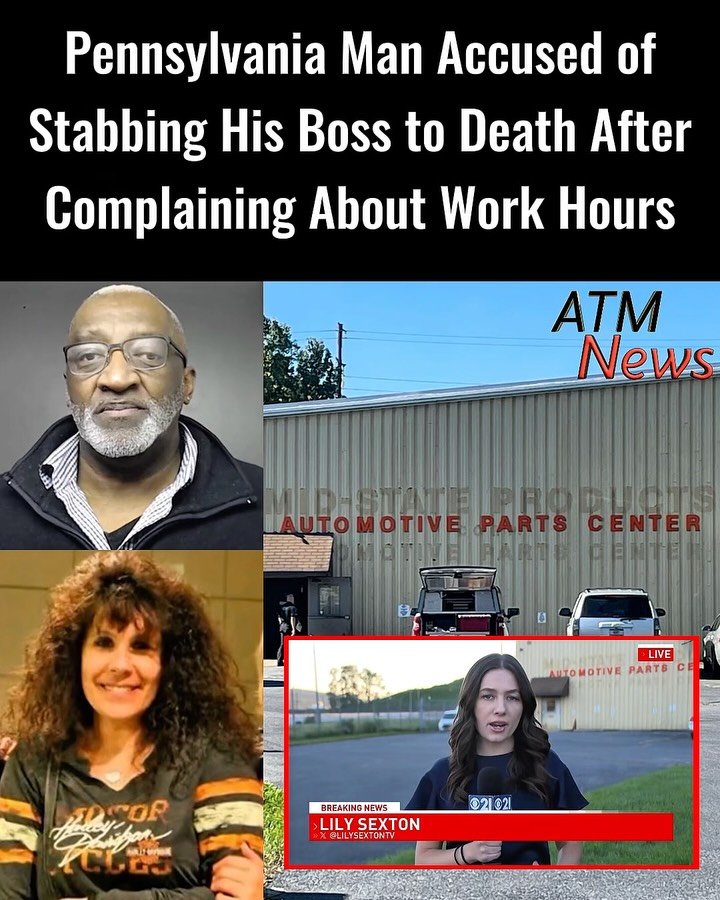 News Report: A Pennsylvania man is charged with first-degree murder after police say he fatally stabbed his boss, Mary Kelly, at Factory Motor Parts in Swatara Township, Dauphin County, on Tuesday, October 20.Clifton Emerson, 63, allegedly arrived shortly after Kelly and left about 20 minutes later. Employees arriving for work discovered bl**d leading into Kelly’s office, where they found her lying on the floor, according to investigators. According to the criminal complaint, a coworker told police Emerson had recently complained about not getting enough hours and struggling to pay rent. Investigators also reported finding two blood-covered knives in a trash can inside an adjacent warehouse.Police arrested Emerson in Maryland later that day. Authorities have not publicly confirmed a motive.