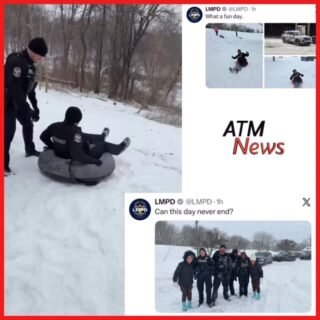 🤣🤣🤣 #LouisvilleMetroPolice officers out there living their best lives in the #snow!