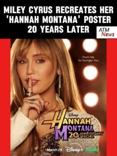 Are y’all here for it? #MileyCyrus has recreated her #HannahMontana poster ahead of the March 24 20th anniversary special.