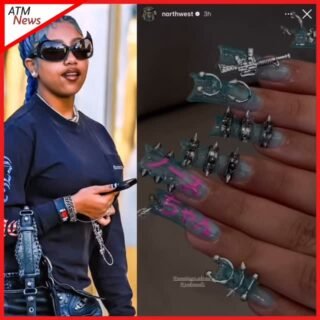 Okay #Fashionista! #NorthWest’s nails looking fly as usual ✨💅