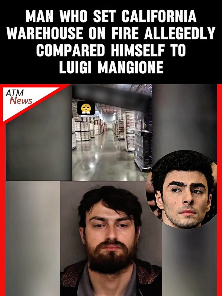 According to Authorities, Chamel Abdulkarim, 29, who is accused of setting the massive #KimberlyClark Distribution Center on fire in #Ontario, California, compared himself to #LuigiMangione during a phone call with a witness.—In a video circulating on social media, which was allegedly filmed and posted by Abdulkarim himself, he can be heard saying, "All you had to do was pay us enough to f*cking live." He also added, "There goes your inventory!"