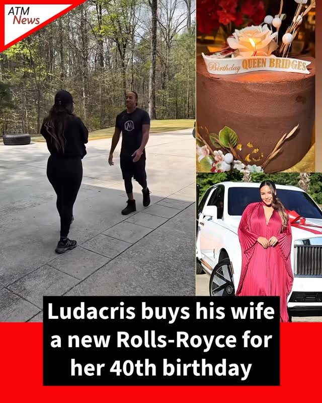 Rapper #Ludacris surprised his wife, Eudoxie, with a new #RollsRoyce for her 40th birthday.