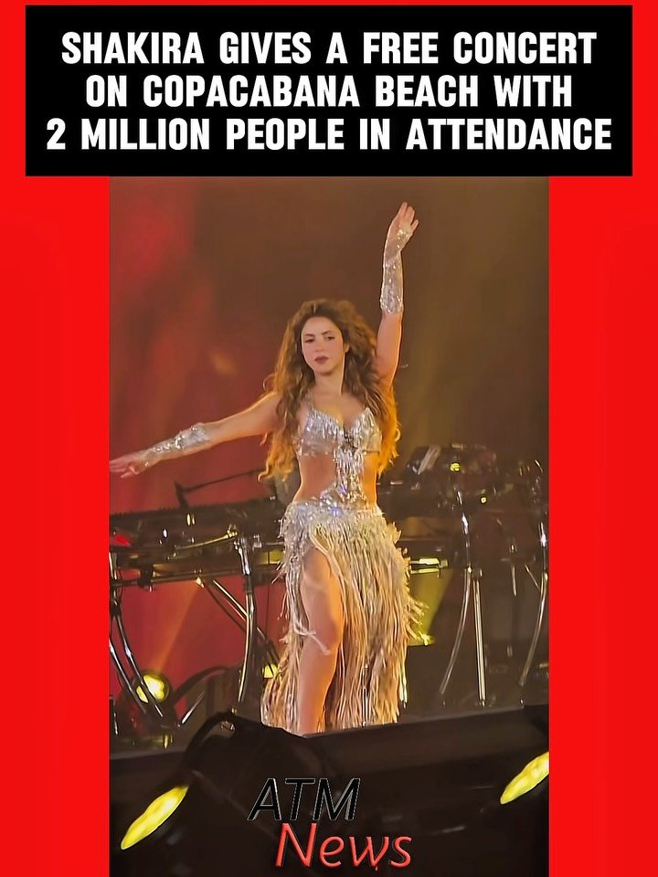 #Shakira gave a historic free concert on #CopacabanaBeach in Rio de Janeiro Saturday night with an estimated 2 million people in attendance.