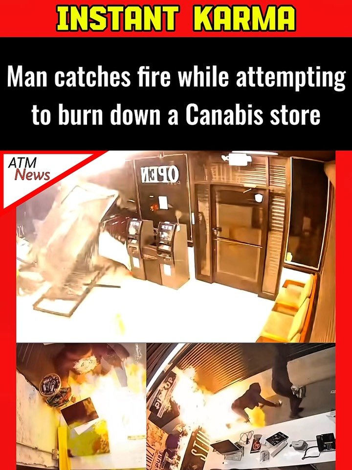 🫠 It backfired quickly! Two masked men were caught on camera breaking into a Pure Cannabis Outlet in Monroe, #Michigan, using a stolen #SUV, before starting a blaze inside the store. One of them caught fire instantly, and the store is still standing. —The #store owner is unsure whether the #attack was random or targeted, possibly by a competitor. No arrest has been made so far, and a $25,000 reward is being offered for information leading to an arrest and conviction.