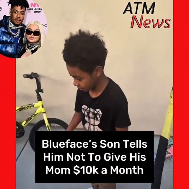 Oops! 😅 #Blueface’s eldest son #Javaughn told him not to give his mom, Jaidyn Alexis, $10k a month because she would just spend it on #LouisVuitton.—Blueface gave him $11k instead.