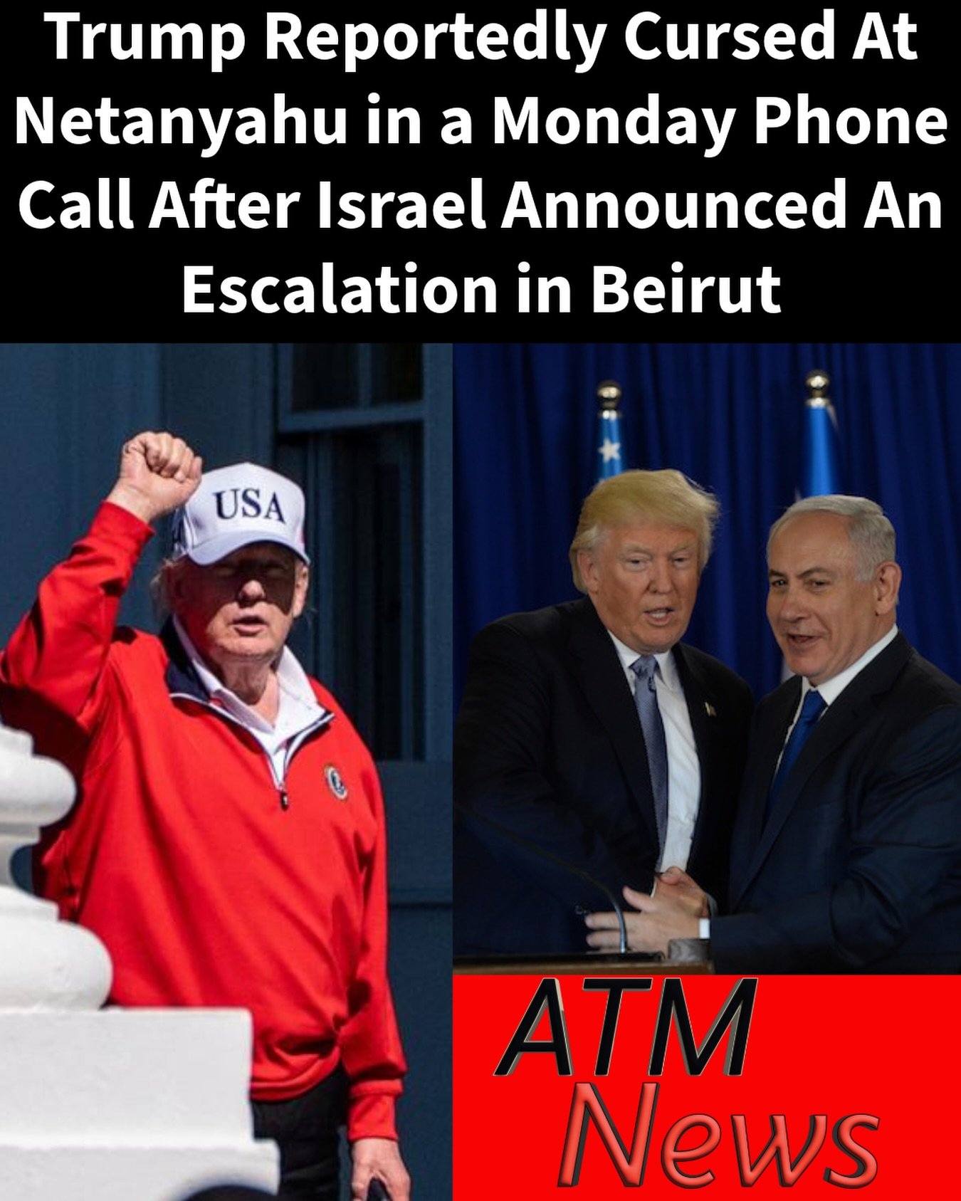 Oops! Looks like Trump didn't hold back during a phone call with #Netanyahu on Monday after it was announced that the Israeli Military was preparing to strike Hezbollah targets in #Beirut, a direct violation of the ceasefire agreement with both Lebanon and Iran. Iran reacted to the announcement, stating that all talks with the U.S. would be halted if Israel follows through with the plan.—A furious Trump reportedly then got on the phone with Bibi, saying, "What the f— are you doing?" He also reportedly went on to call the Israeli Prime Minister "crazy" and "ungrateful." —Following the call, Netanyahu backed off on his plan to strike Beirut but continued activities in Southern Lebanon. Trump announced on Truth Social that Netanyahu turned his troops around after the call and that the talks with #Iran would continue.