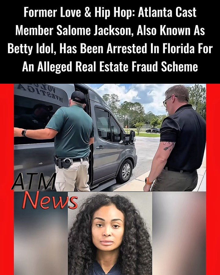 Salome Jackson, also known as Betty Idol, a supporting cast member on season five of Love & Hip Hop: Atlanta in 2016, was arrested in Daytona Beach on Thursday. She is facing multiple charges, including money laundering, grand theft, organized scheme to defraud, and identity theft.—According to prosecutors, victims wired $198,000 to buy a vacant land listed through what turned out to be a fraudulent real estate company. Salome and other unnamed co-conspirators allegedly used fake IDs to pose as the land's real owners. Authorities said that $179,000 of the wired money was directly linked to Salome’s bank accounts.—#LoveAndHipHopAtlanta #BettyIdol #Theft