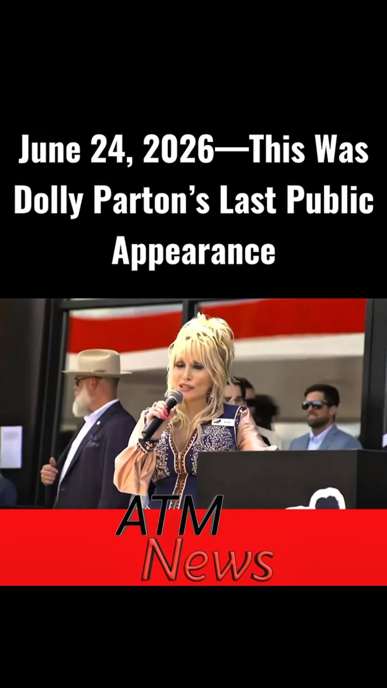 On June 24, 2026, #Dolly cut the ribbon at the grand opening ceremony for her Dolly’s Tennessean Travel Stop in Cornersville, Tennessee. It turned out to be her last public appearance. She was all smiles and seemed full of life. #RIP legend!