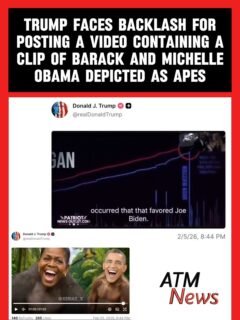 #Trump posted a video about the 2020 election, and 1 minute into the video, a clip of #MichelleObama and #BarackObama depicted as #apes pops up.
—
As people called the video racist, White House Press Secretary #KarolineLeavitt issued a statement calling the backlash a "fake outrage."
—
According to Leavitt, the clip is from a longer meme video depicting "President Trump as the King of the Jungle and Democrats as characters from the Lion King…"