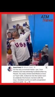 FBI Director #KashPatel responds to #backlash after he was seen celebrating in the locker room with the US Men’s Olympic Hockey team, following their gold-medal win against team #Canada, the first since 1980.