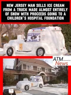 Robert Schott, a #homeowner in #Cranford, NJ, built a snow ice cream #truck in his front yard with his community’s help. He is selling real ice cream from it, with proceeds going to a children’s hospital foundation.