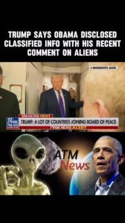 #Trump claimed #Obama made a "mistake" and disclosed classified information when he said in a recent interview that "Aliens are real," but they "aren't kept in Area 51."
—
When the #reporter asked Trump if he would be willing to declassify that, he responded that he would be in trouble if he did.
—
🎥 @foxnews @briantylercohen 
—
#Aliens #Area51