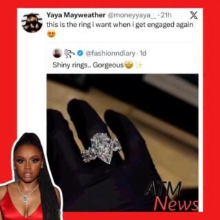 #YayaMayweather took to X to show the #Ring she wants for her next engagement, amid news that #NBAYoungboy gifted his wife #Jazlyn a new ring for their 3rd wedding anniversary as she prepares to welcome their 3rd child together, and YB’s 14th.