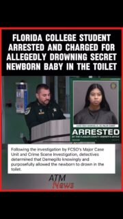 #AnneMaeDemegillo, 20, of Palm Coast, Florida, was arrested on Friday, March 6, 2026, on aggravated child manslaughter charges.—Around 4 a.m. on Friday, someone called 911 and said that Demegillo told them she didn't know she was pregnant and unexpectedly gave birth at home on Thursday, and did something to the baby.—When the #FlaglerCountySheriff’s deputies went to Demegillo’s home, she reportedly hesitated to speak at first but eventually told them that she began experiencing severe abdominal pain early Thursday morning and later gave birth in her bathroom’s #toilet. —She admitted that the baby girl was crying and moving at first, and then stopped. She said that’s when she put her in a duffel bag inside her closet and went about her day as usual, including going to college and performing at a theater. When she returned home, she buried the deceased baby in the backyard in a shallow grave. —After further investigation, the Flagler County Sheriff’s Office has determined that Demegillo "knowingly and purposefully allowed the newborn to drown in the toilet." That was the missing part of the story she told.—The Sheriff’s office is reminding everyone in #Florida that they can always leave #newborn babies they are not capable of caring for at the fire station, police station, or a hospital, as stated by Florida’s Safe Haven Law.