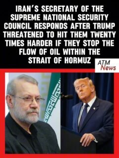 Yesterday, #Trump made a post on Truth Social, saying Iran will face "death, fire, and fury" and will be hit "20 times harder" if its officials block the #StraitOfHormuz, through which 20% of the world’s liquefied natural gas and 25% of seaborne oil trade pass annually. —In response to Trump’s threat, #AliLarijani, Iran’s top security official, issued a counterthreat on X, telling Trump, in part, to watch out for himself and the US, lest he be the one eliminated. He also added that the Strait of Hormuz can be "a Strait of peace and prosperity for all, or will be a Strait of defeat and suffering for warmongers."