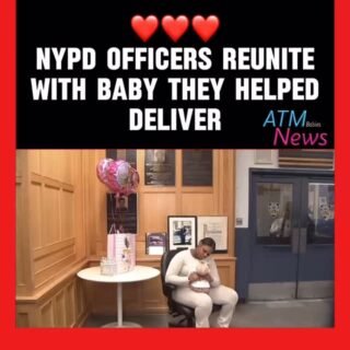 #Beautiful! Some #NYPD officers who helped deliver a #baby girl in the #Bronx on February 13, reunited with the little one and her mom 😊—🎥 abc7ny