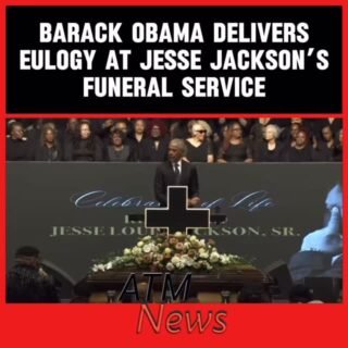 Former President #BarackObama gave a speech at #ReverendJesseJackson’s funeral service earlier today.