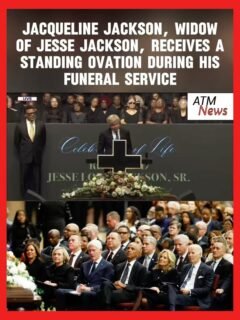 #JacquelineJackson, who was married to Rev. Jesse Jackson for 64 years, received a #StandingOvation during his funeral service.