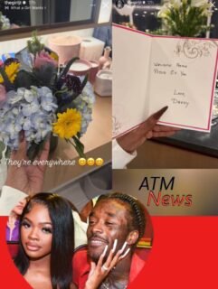 #LilUziVert welcomed #JT home with flowers and all 😍🎈🏡!