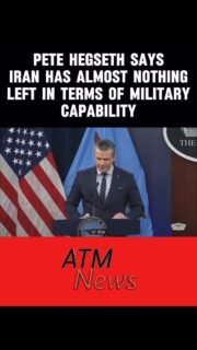 Secretary of War #PeteHegseth gave a briefing on the war in Iran. He said that Iran’s missiles and drones are down by more than 90%, and that it has no more air force and no more navy. According to him, almost all Iranian #weapon production companies are gone, and soon none will remain.