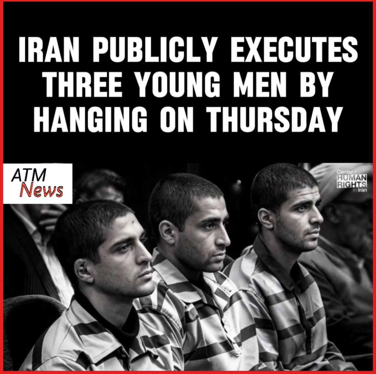 This is so sad! On the morning of Thursday, March 19, 2026, Iranian authorities publicly hanged 19-year-old Saleh Mohammadi, Saeed Davoudi, 21, and Mehdi Ghasemi, who were all arrested in January during the anti-regime #protests.—They were convicted of "waging war against God," and handed death sentences.—Saleh, a wrestler who turned 19 while in prison on March 11, was accused of killing a security guard during the protests, an accusation he initially denied. However, he later "confessed" to the killing after being subjected to torture. He eventually told the court that the confession was not valid because it was under torture, but the court refused to listen and decided to let the death sentence stand.—On Wednesday, March 18, another young man who was convicted of espionage was also executed in a similar fashion. Dozens of other children and #teenagers who have also been arrested for participating in the protests are also expected to be publicly executed in the near future.—#SalehMohammadi #SaeedDavoudi #MehdiGhasemi