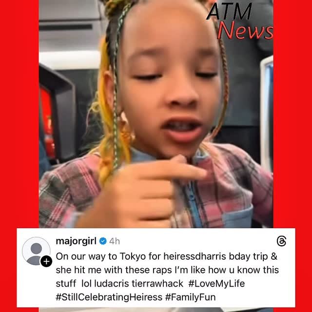 #HeiressHarris showing her versatility as she raps to #Ludacris’ verse in Justin Bieber’s 'Baby.'