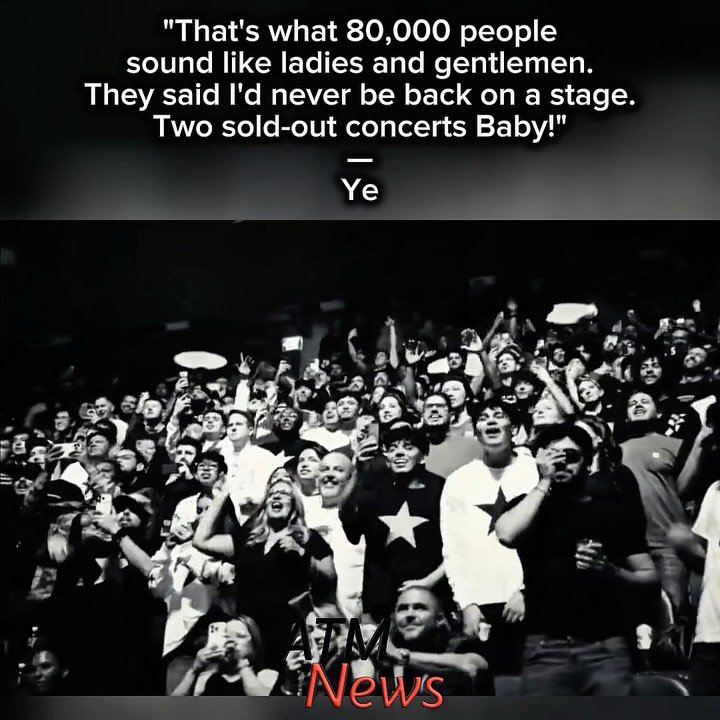 Ye thanked #fans for sticking by him through it all! Two sold-out stadium #shows despite the media saying he was "canceled."