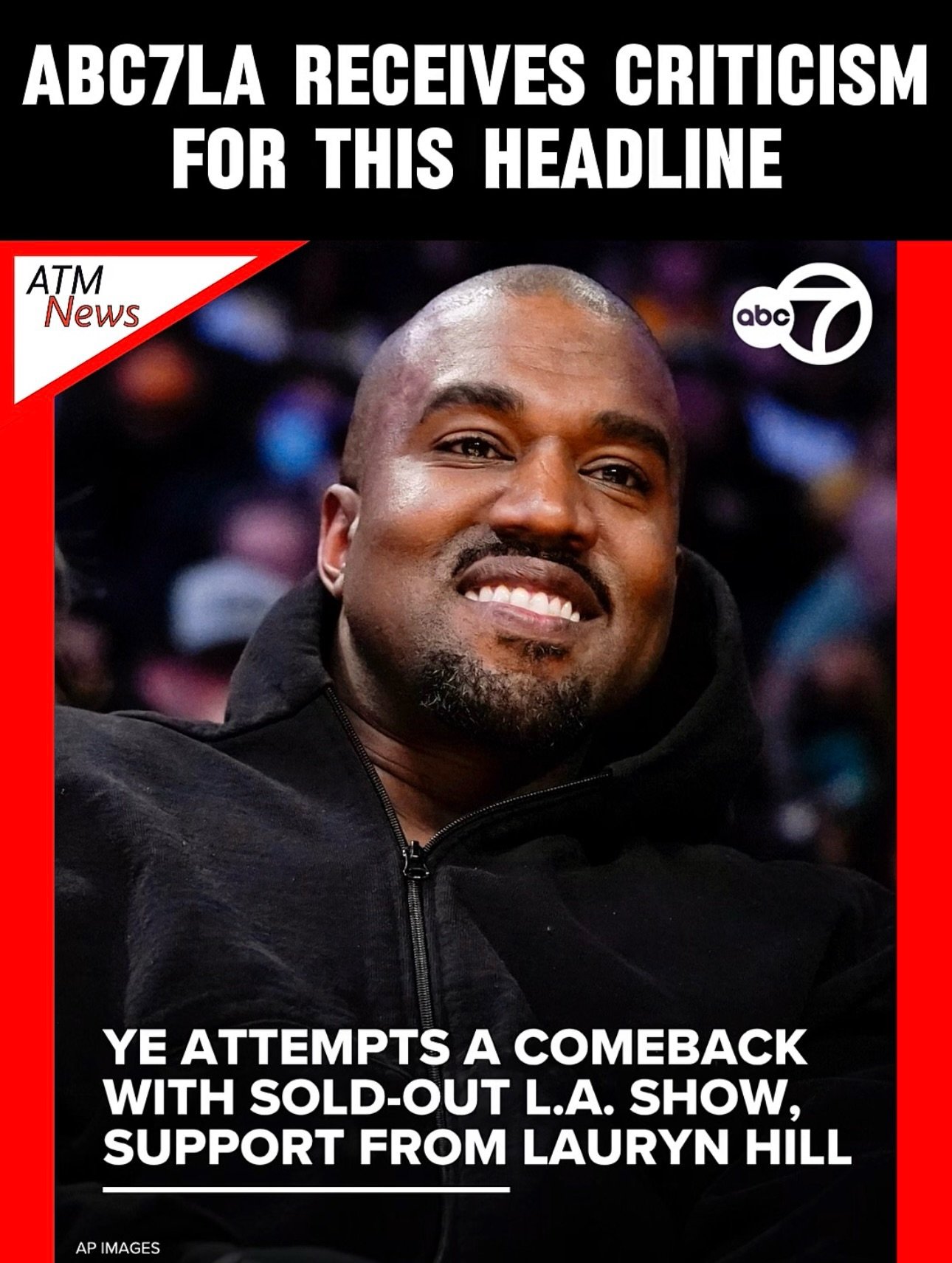 Oops! @abc7la calling #Ye’s show a #comeback "attempt" didn't sit right with Netizens 😩