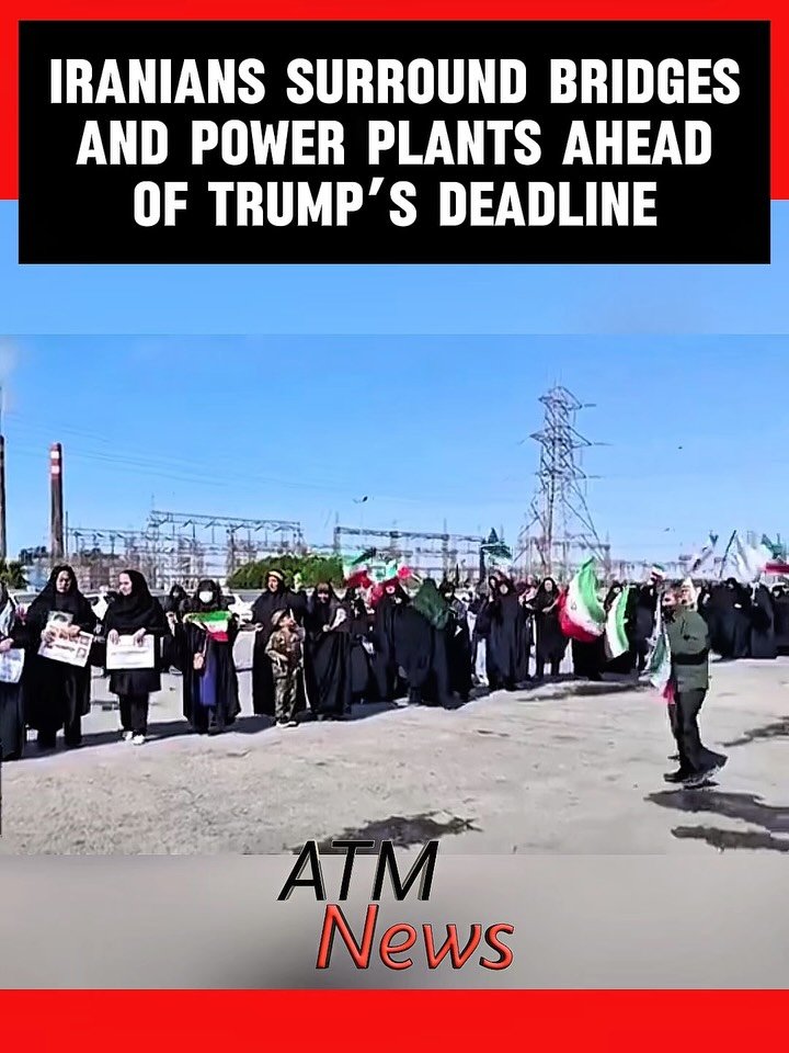 New #videos circulating on social media show #Iranians swarming power plants and bridges as instructed by their government ahead of Trump’s 8 p.m. ET deadline.