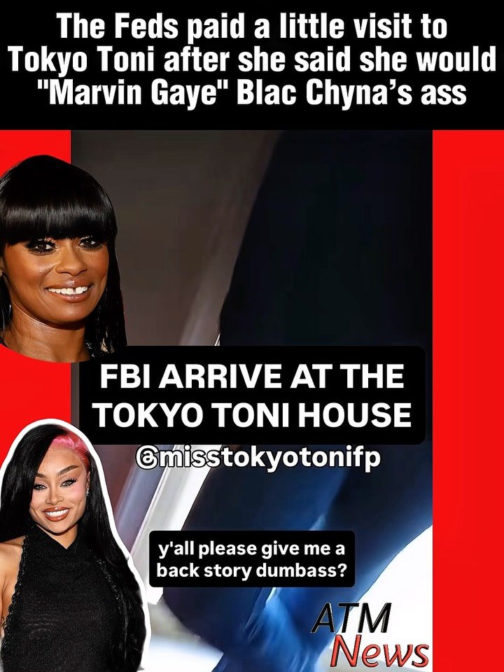Oops! #TokyoToni posted a video of what appears to be #FederalAgents questioning her about recent social media rants regarding her daughter #AngelaWhite aka Blac Chyna, including a recent "documentary" teaser in which she said she would "Marvin Gayer her ass."