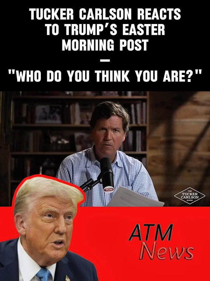 Oops! #Trump’s Easter Sunday post regarding #Iran didn't sit right #TuckerCarlson.